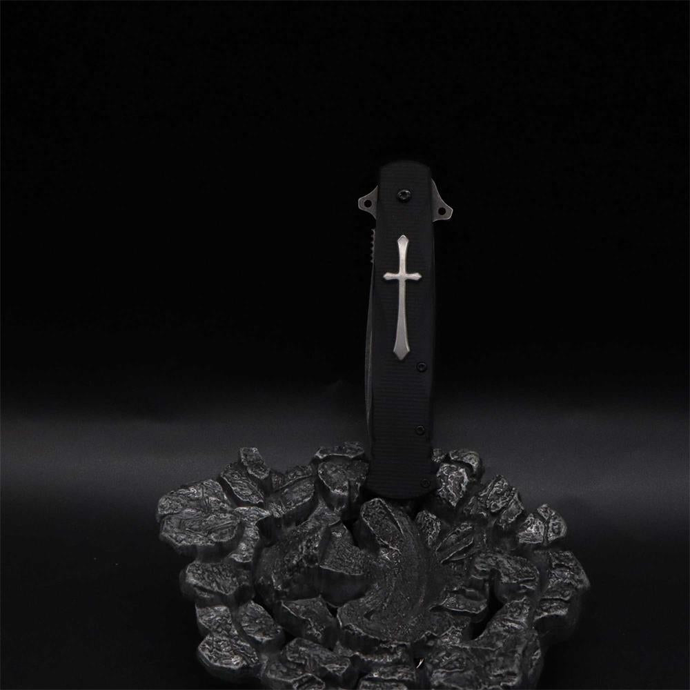 Cross Knife Christian Folding Knife - Tophatter Daily Deals