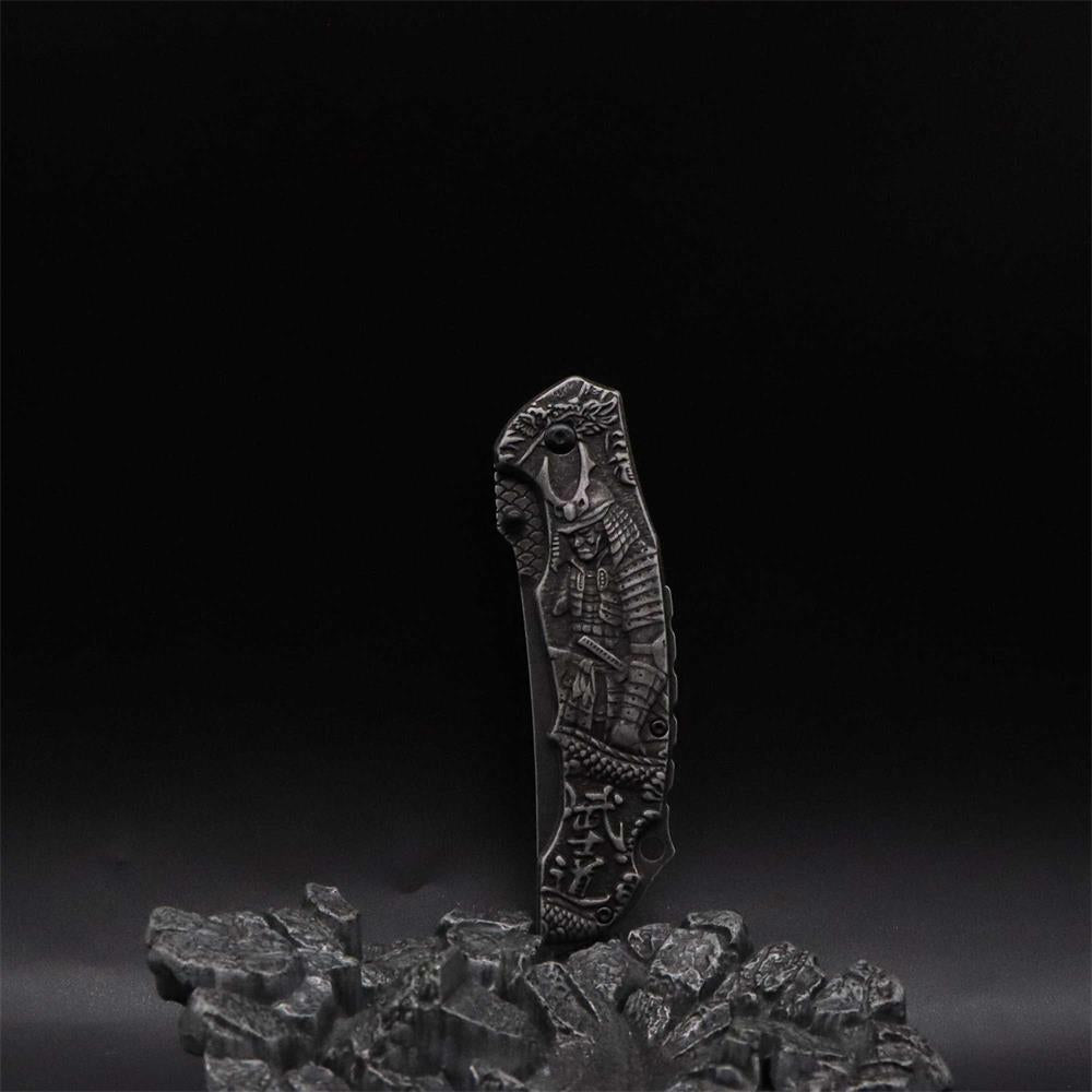 3D Samurai Sculpture Folding Knife - Tophatter Daily Deals