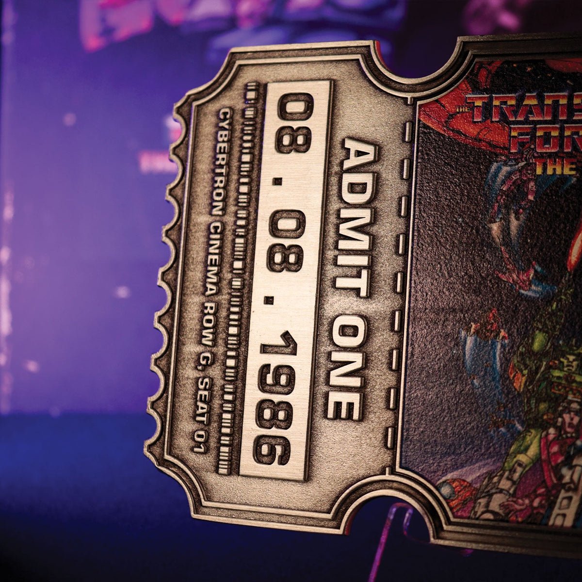 Transformers: The Movie – Limited Edition 40th Anniversary Metal Replica Movie Ticket Collectible Replica - Tophatter Daily Deals