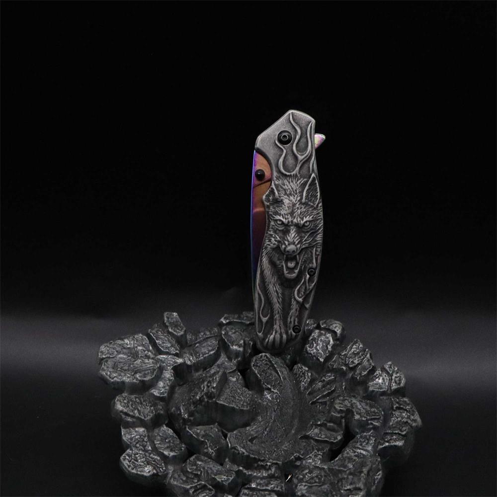 Lone Wolf Pocket Folding Knife - Tophatter Daily Deals