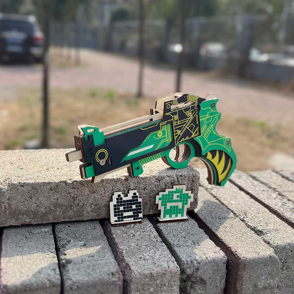 Hunting Gun 3D Rubber Band Gun Wooden Model Kit - Tophatter Daily Deals