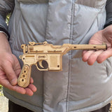 Mauser Military Pistol Wooden Model Pistol 3D Puzzle - Tophatter Daily Deals