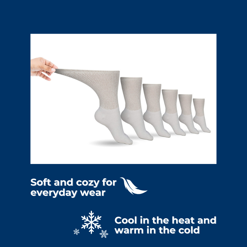 Men's Cotton Diabetic Crew Socks (6 Pair) Men's Socks - Tophatter Daily Deals