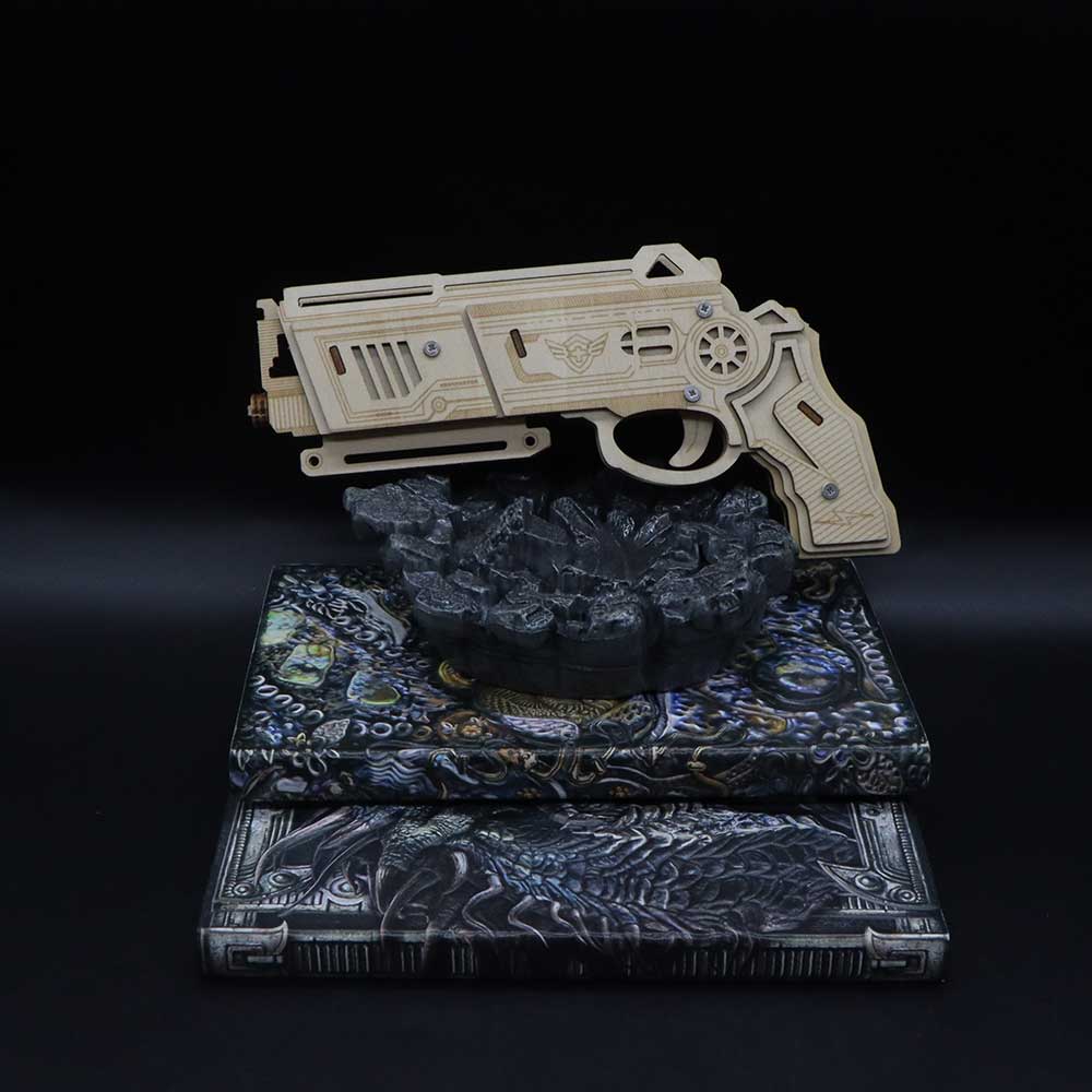 3D Wooden Rubber Band Gun Model Kit - Tophatter Daily Deals