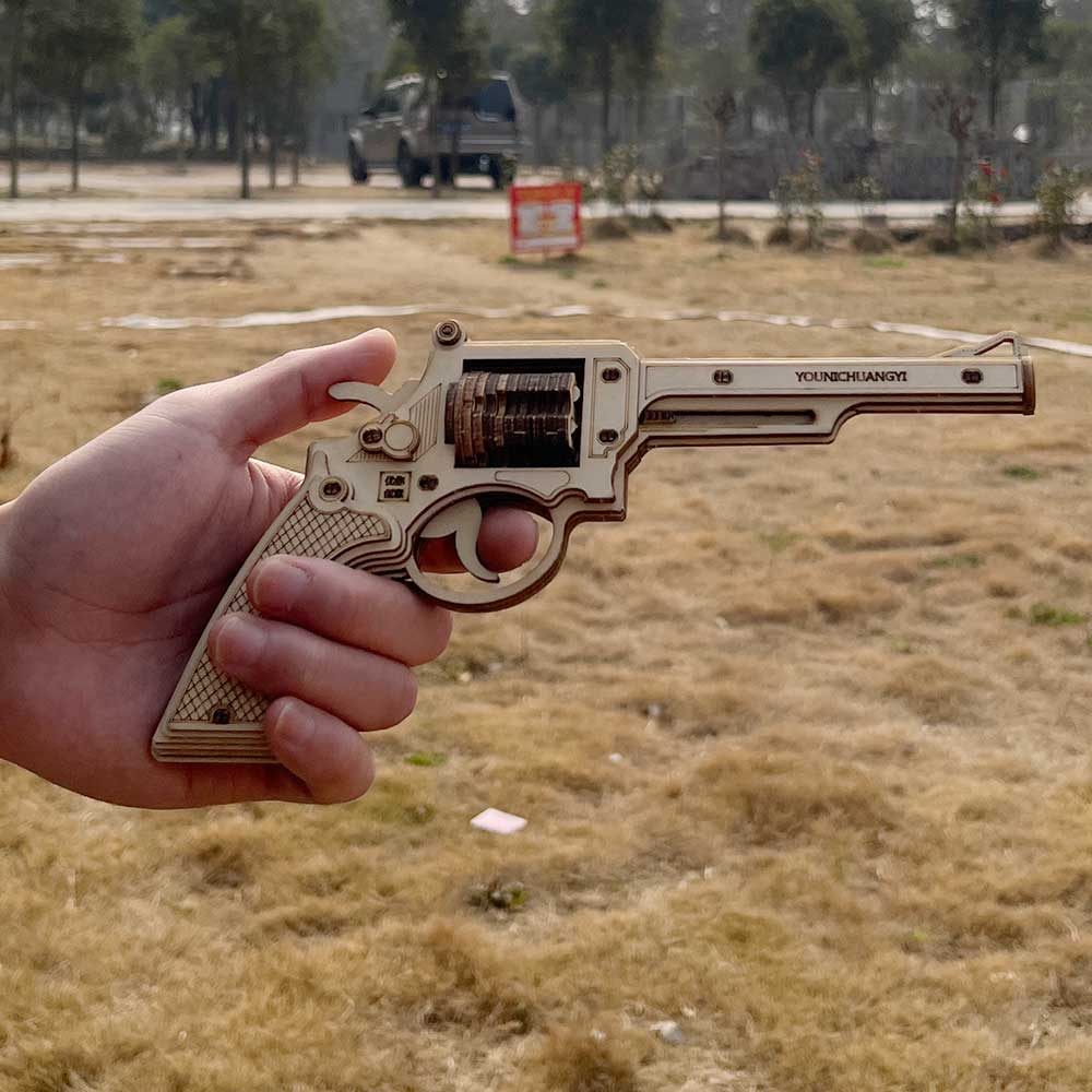 Revolver Wooden Model Kit S&W Gun - Tophatter Daily Deals