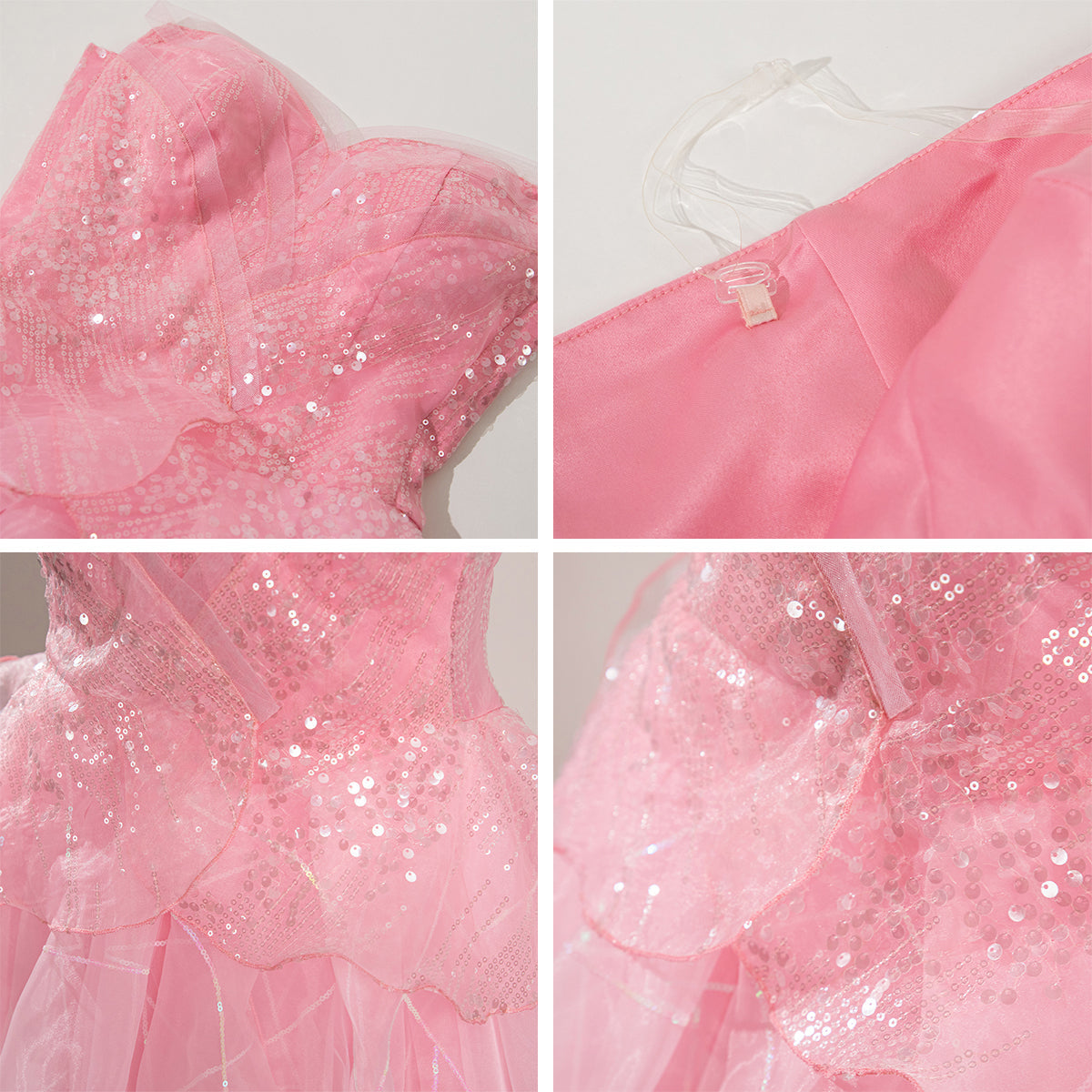 Wicked (2024) Glinda Pink Dress Cosplay Costume Costume - Tophatter Daily Deals
