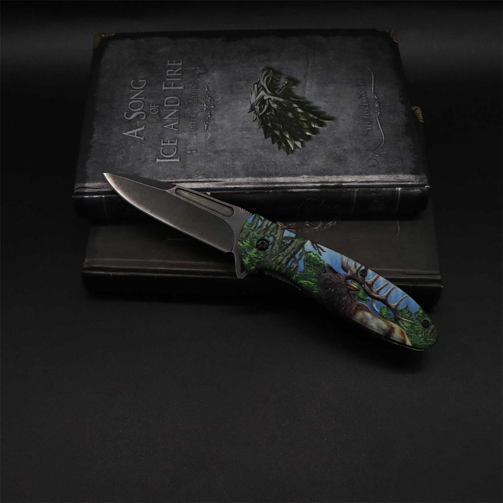 Male Deer Folding Knife Portable Camping Tool - Tophatter Daily Deals