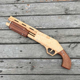 Assembled M37 Shotgun Rubber Band Wooden Replica Gun - Tophatter Daily Deals