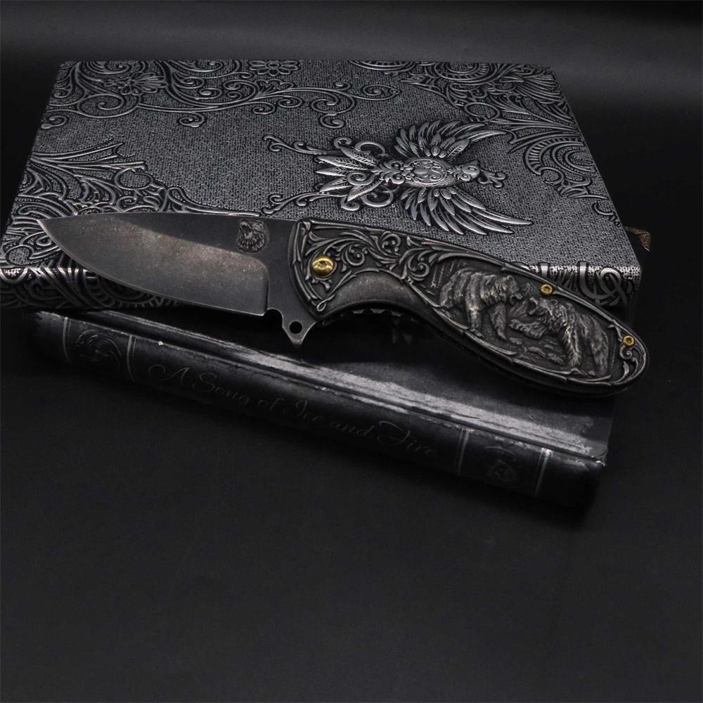 Brown Bear 3D Relief Folding Knife - Tophatter Daily Deals