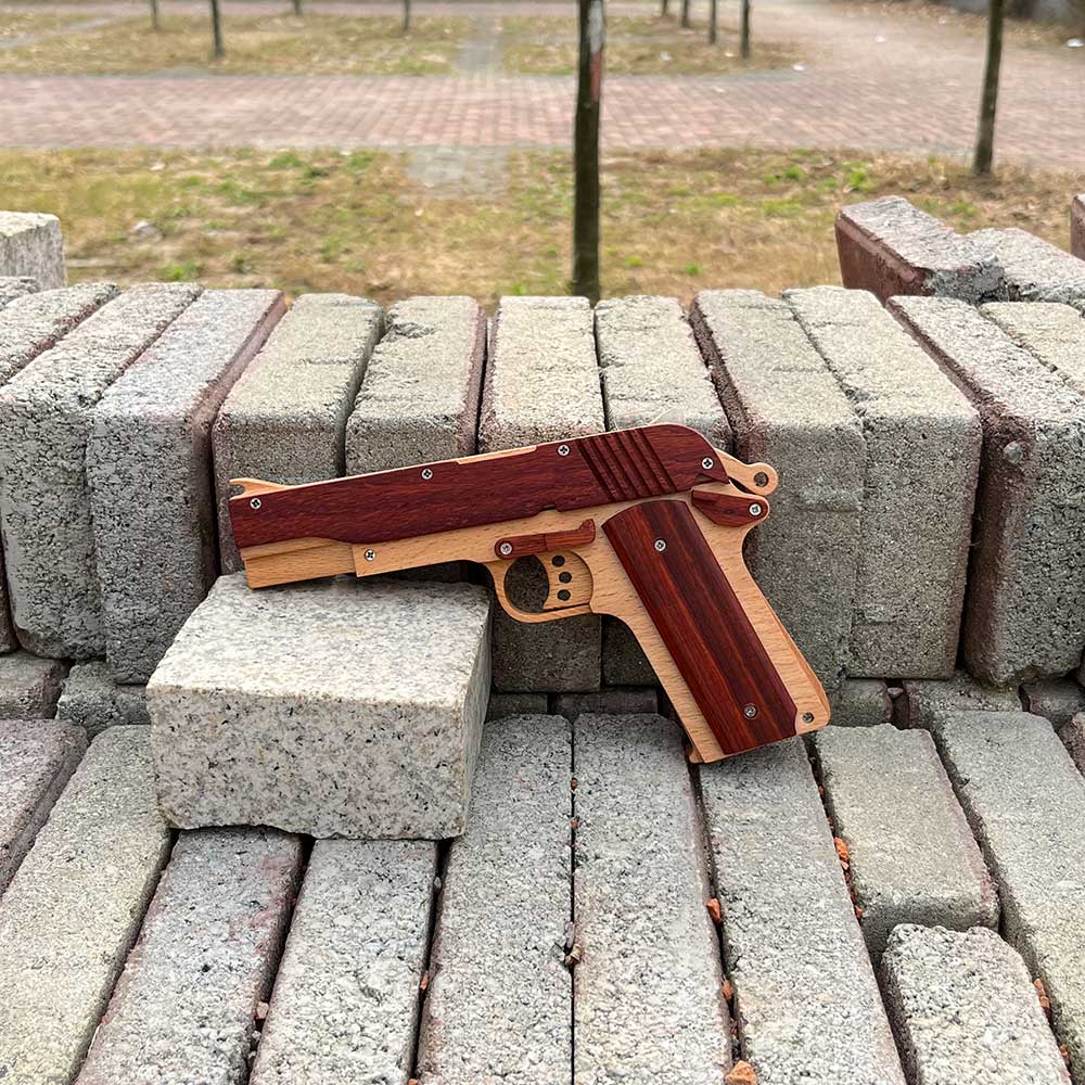 M1911 Wooden Rubber Band Gun Model - Tophatter Daily Deals