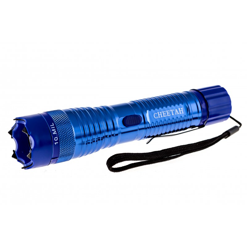 10 Million Volt Stun Gun Tactical Flashlight - Blue Collectible Weapons - Tophatter Daily Deals