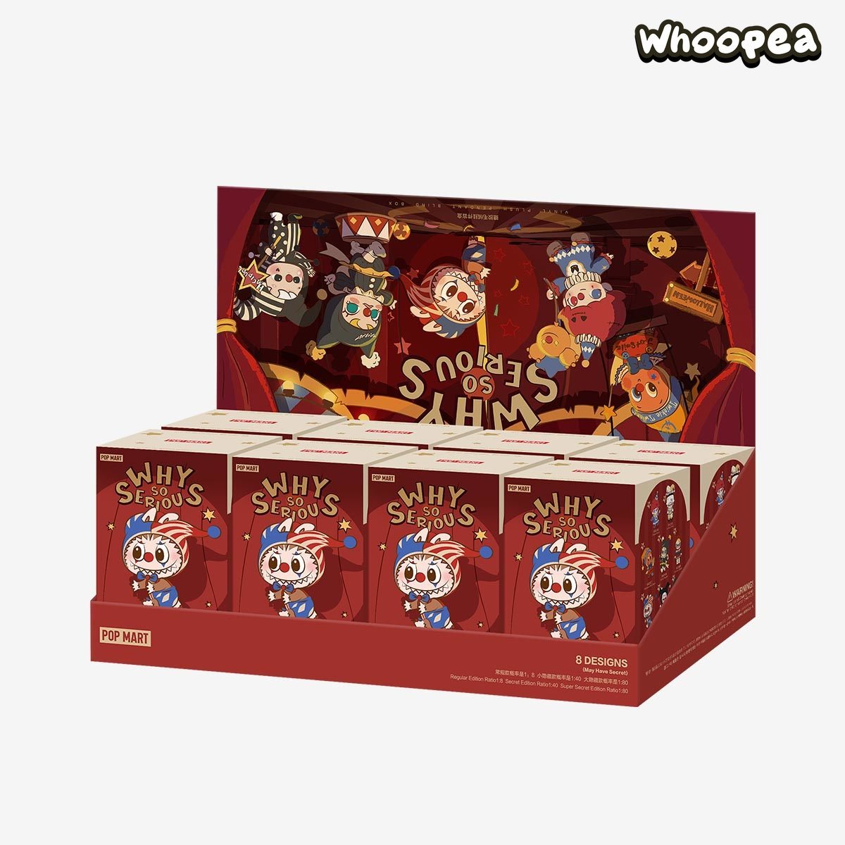WHY SO SERIOUS Series Vinyl Plush Pendant Blind Box 1 SET (8 BOXES) - Tophatter Daily Deals