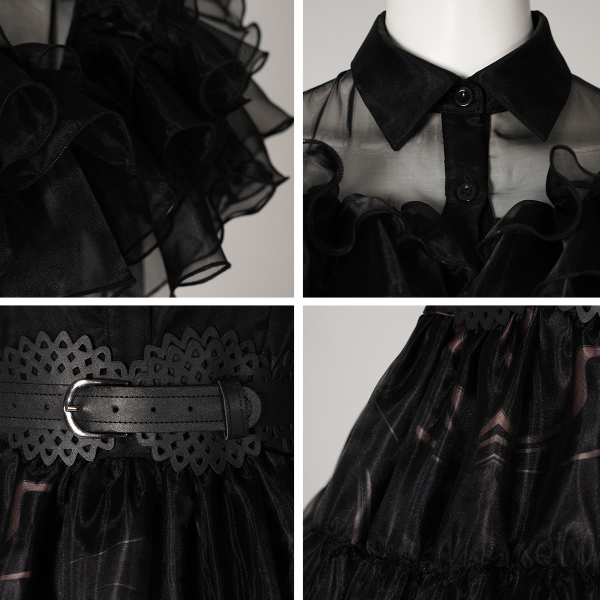 Wednesday The Addams Family (2022 TV Series) Wednesday Black Raval Ball Dress Cosplay Costume Costume - Tophatter Daily Deals