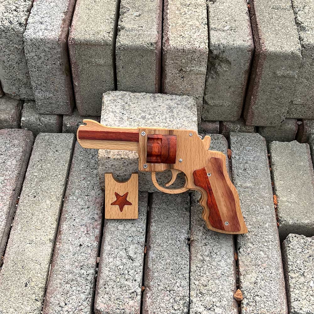 S&W 625 Revolver Rubber Band Gun Wooden Model - Tophatter Daily Deals