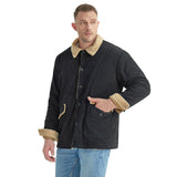 Warm Cozy Men's Jacket - Mid Length Corduroy Sherpa - Tophatter Daily Deals