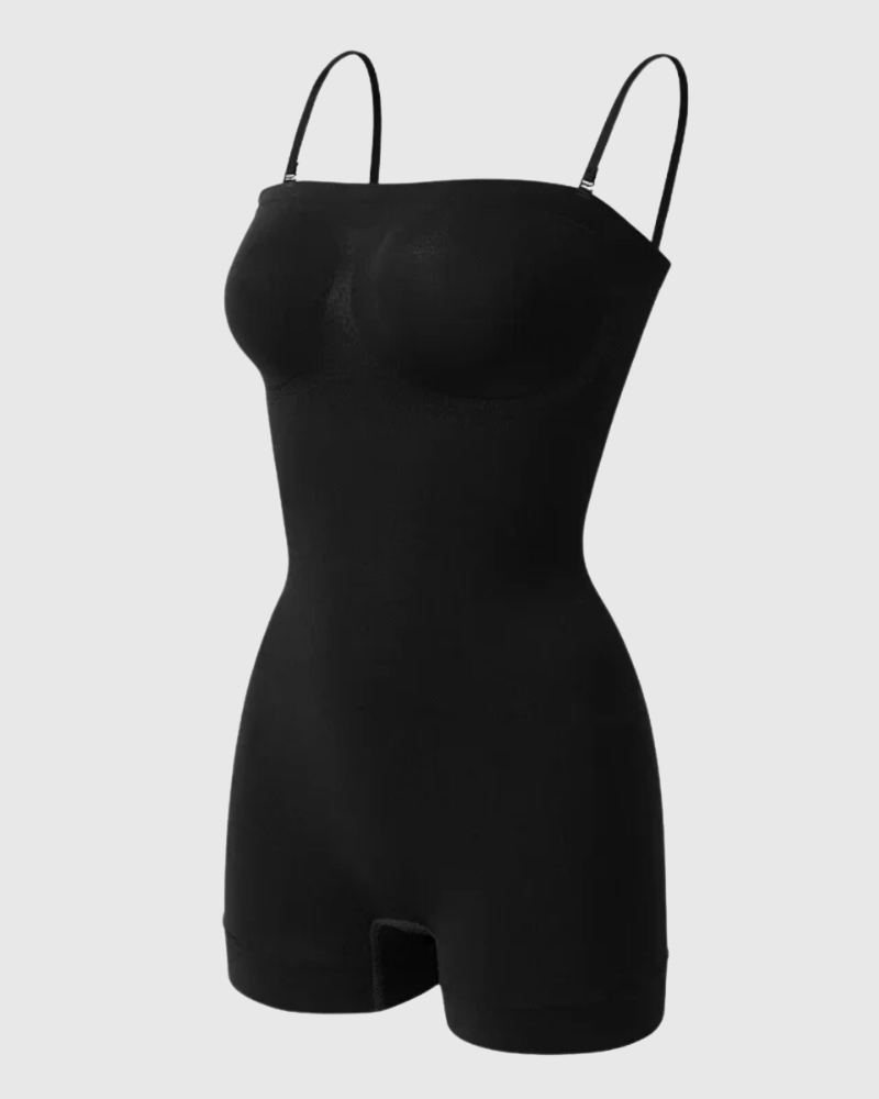 Revenge Body Strapless Smoothing Seamless Bodysuit Black Bodysuit - Tophatter Daily Deals