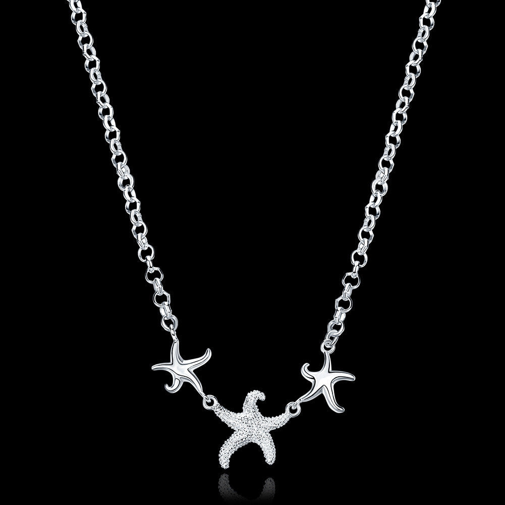 Bead Necklace Jewelry Jewelry Electroplating Silver Jewelry 6 Style 0 - Tophatter Daily Deals