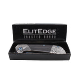 Titanium & Damascus Folding Knife "BLACK" - Tophatter Daily Deals