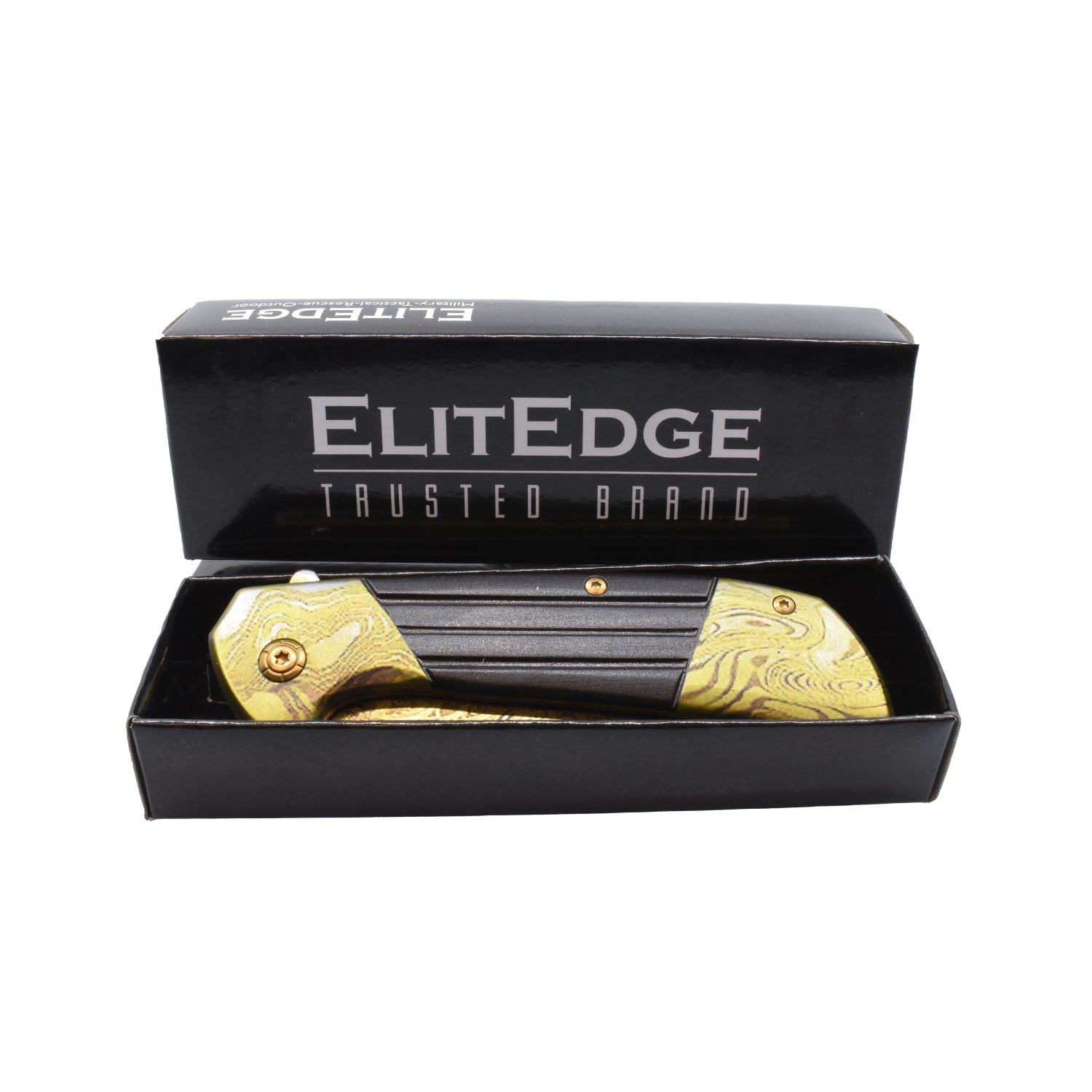 7.75" Titanium & Damascus Folding Knife Knife - Tophatter Daily Deals