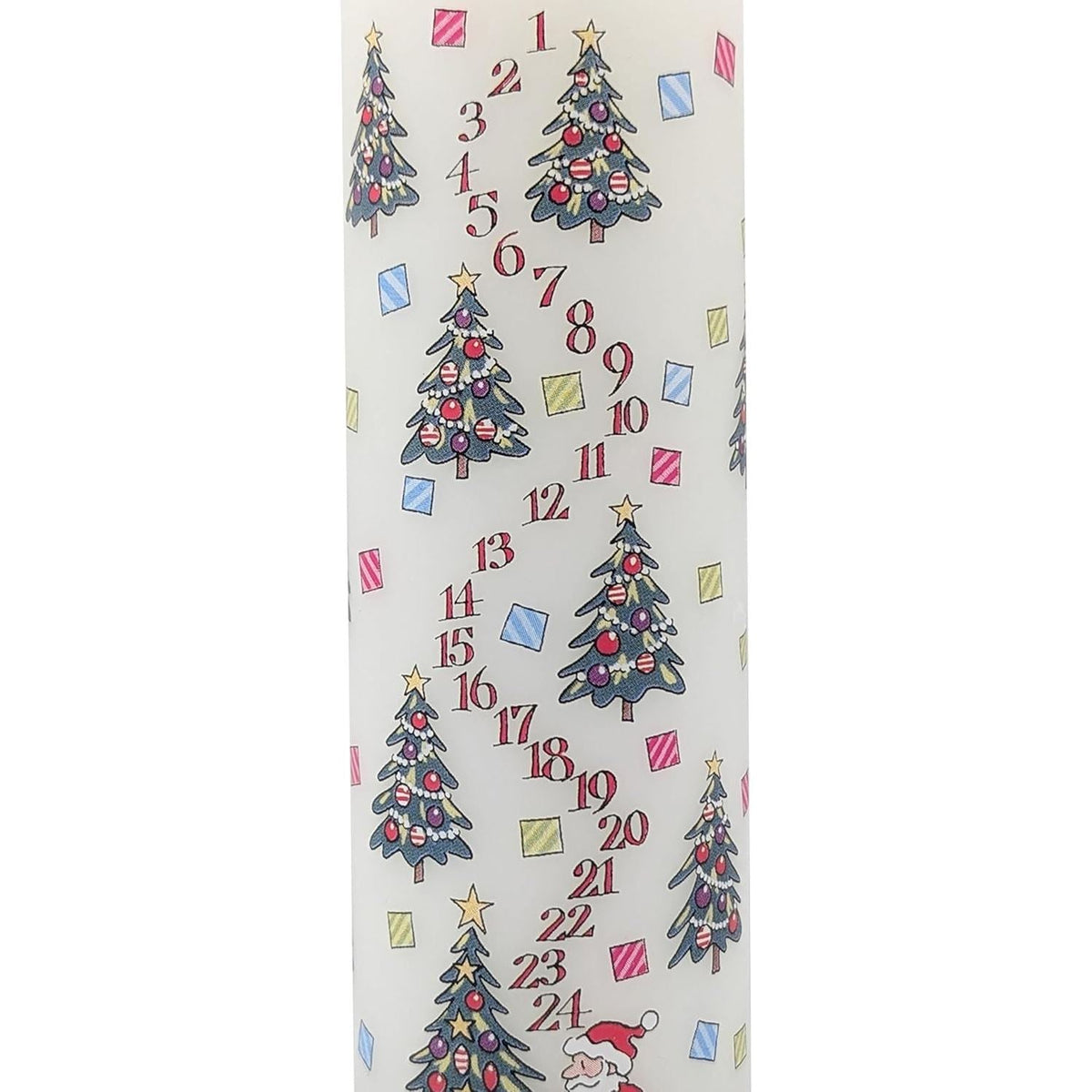 Christmas Trees Advent Pillar Candle | Christmas Advent Calendar Candle - 20cm Advent Candle - Tophatter Daily Deals
