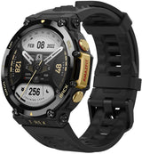 Amazfit T Rex 2 Smartwatch T Rex 2 Dual Band Route Import 150 Built In Sports Modes Smart Watch Black gold 0 - Tophatter Daily Deals