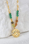 Evil Eye Design 18K Gold Plated Pendant Necklace Gold One Size Necklaces - Tophatter Daily Deals