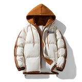 Insulating Men's Hooded Puffer Jacket - Boxy Polyester 3D Changing Face Moving Picture Frame - Tophatter Daily Deals