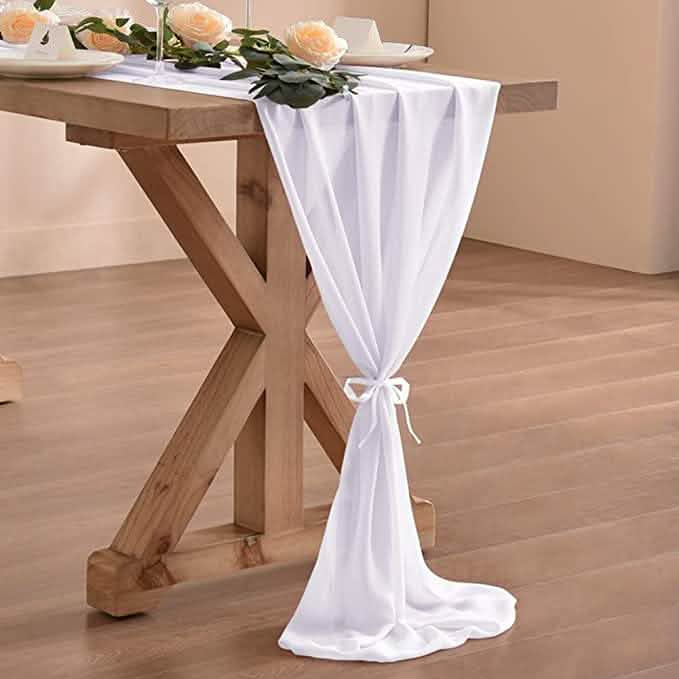 10Ft. Chiffon Table Runner Furniture & Decor - Tophatter Daily Deals