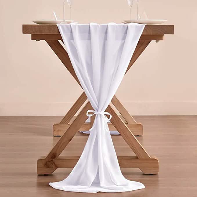 10Ft. Chiffon Table Runner Furniture & Decor - Tophatter Daily Deals
