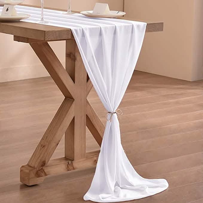 10Ft. Chiffon Table Runner Furniture & Decor - Tophatter Daily Deals