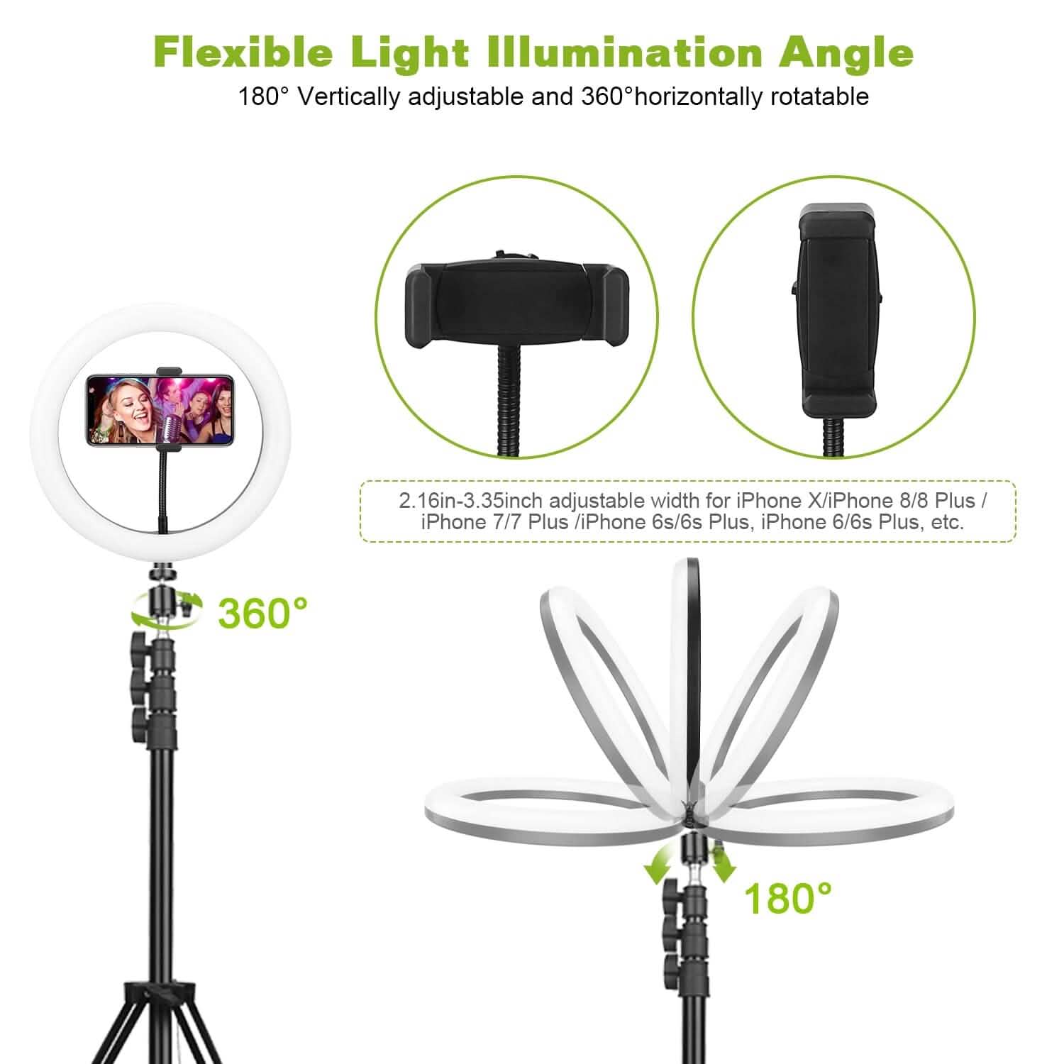 10in 120 LEDs Selfie Ring Light Mobile Accessories - Tophatter Daily Deals