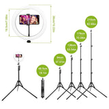 10in 120 LEDs Selfie Ring Light Mobile Accessories - Tophatter Daily Deals