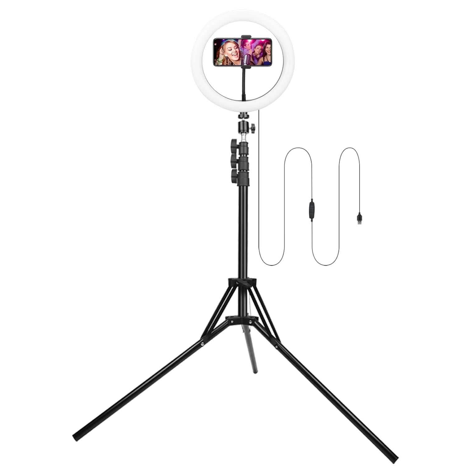 10in 120 LEDs Selfie Ring Light Mobile Accessories - Tophatter Daily Deals
