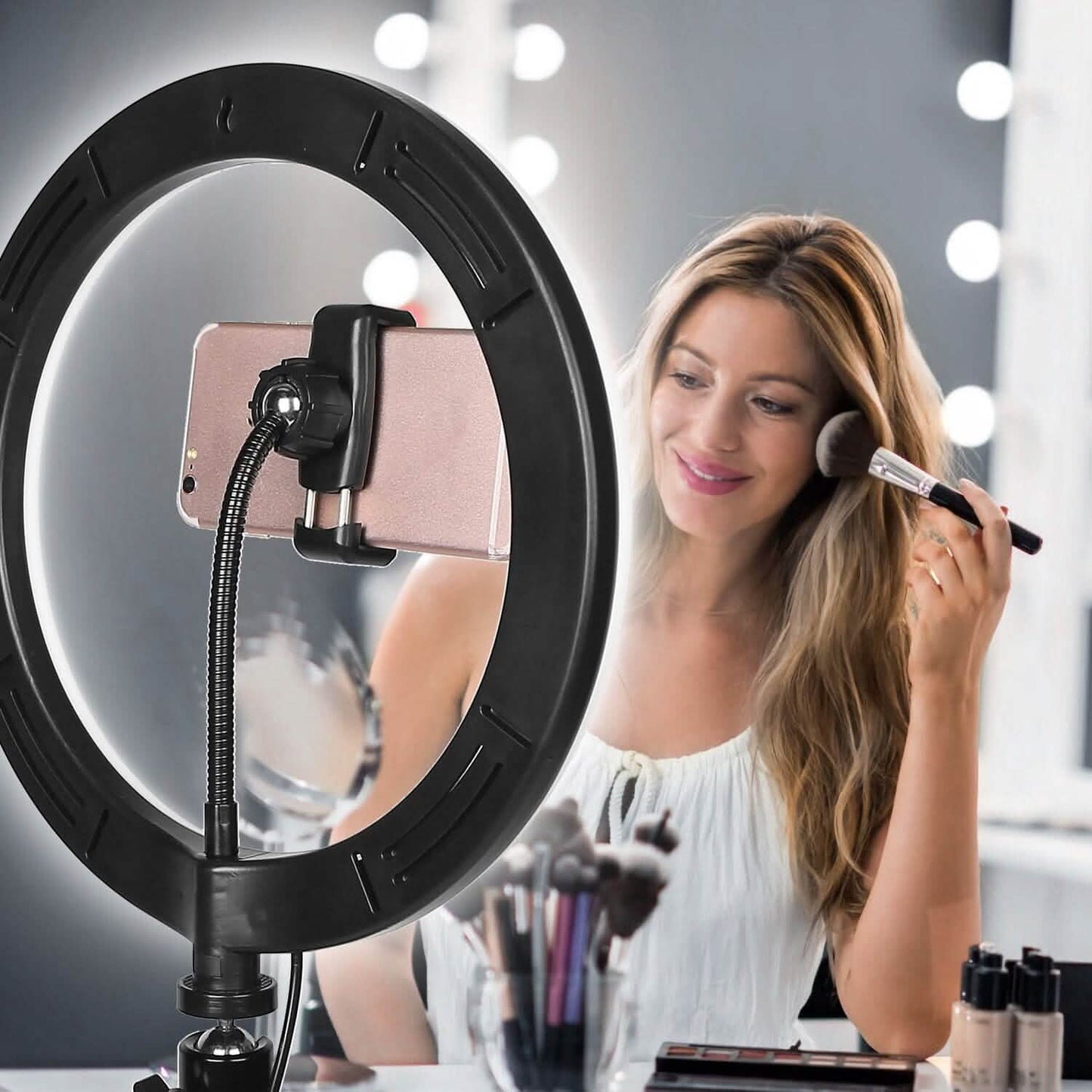 10in 120 LEDs Selfie Ring Light Mobile Accessories - Tophatter Daily Deals