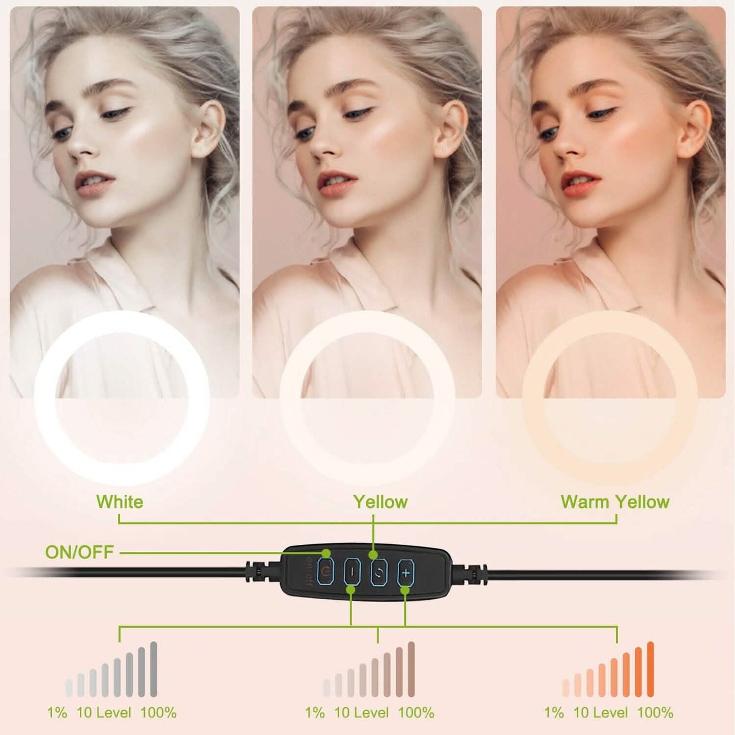 10in 120 LEDs Selfie Ring Light Mobile Accessories - Tophatter Daily Deals