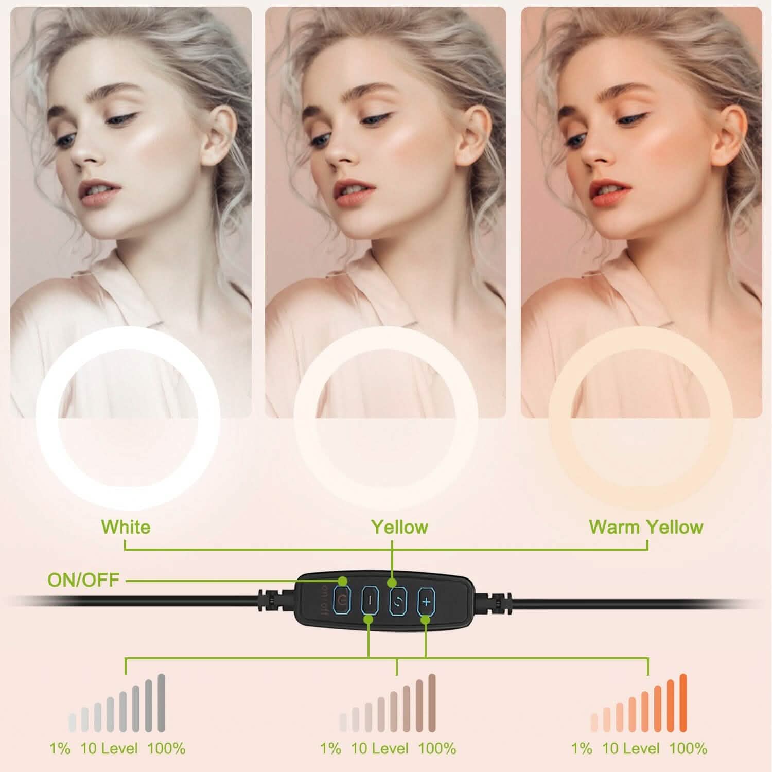 10in 120 LEDs Selfie Ring Light Mobile Accessories - Tophatter Daily Deals