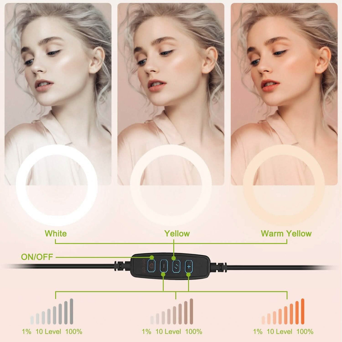 10in 120 LEDs Selfie Ring Light Mobile Accessories - Tophatter Daily Deals