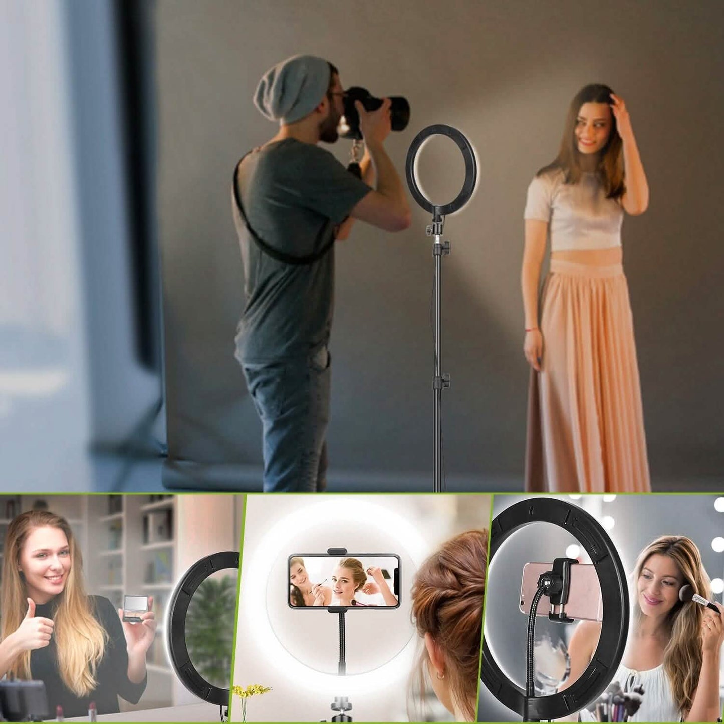 10in 120 LEDs Selfie Ring Light Mobile Accessories - Tophatter Daily Deals