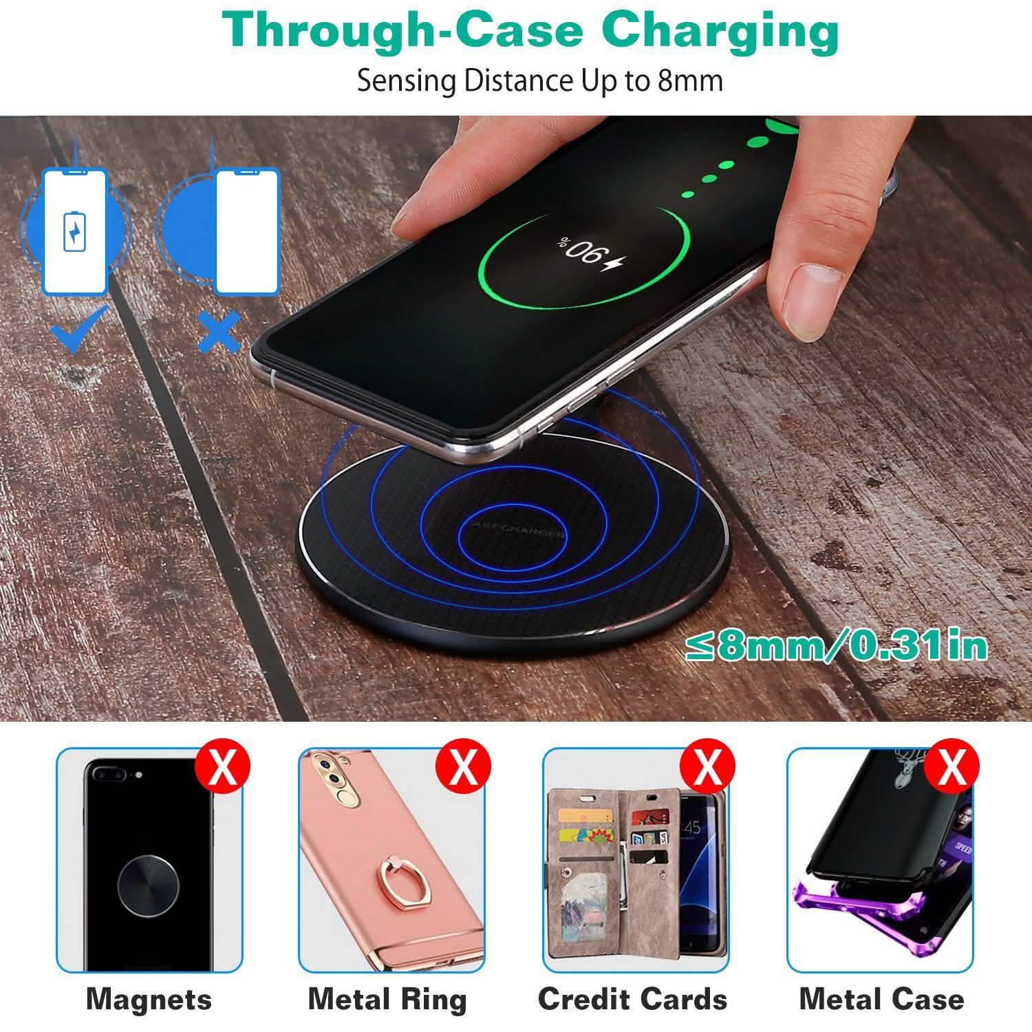 10W Qi Wireless Charger Mobile Accessories - Tophatter Daily Deals