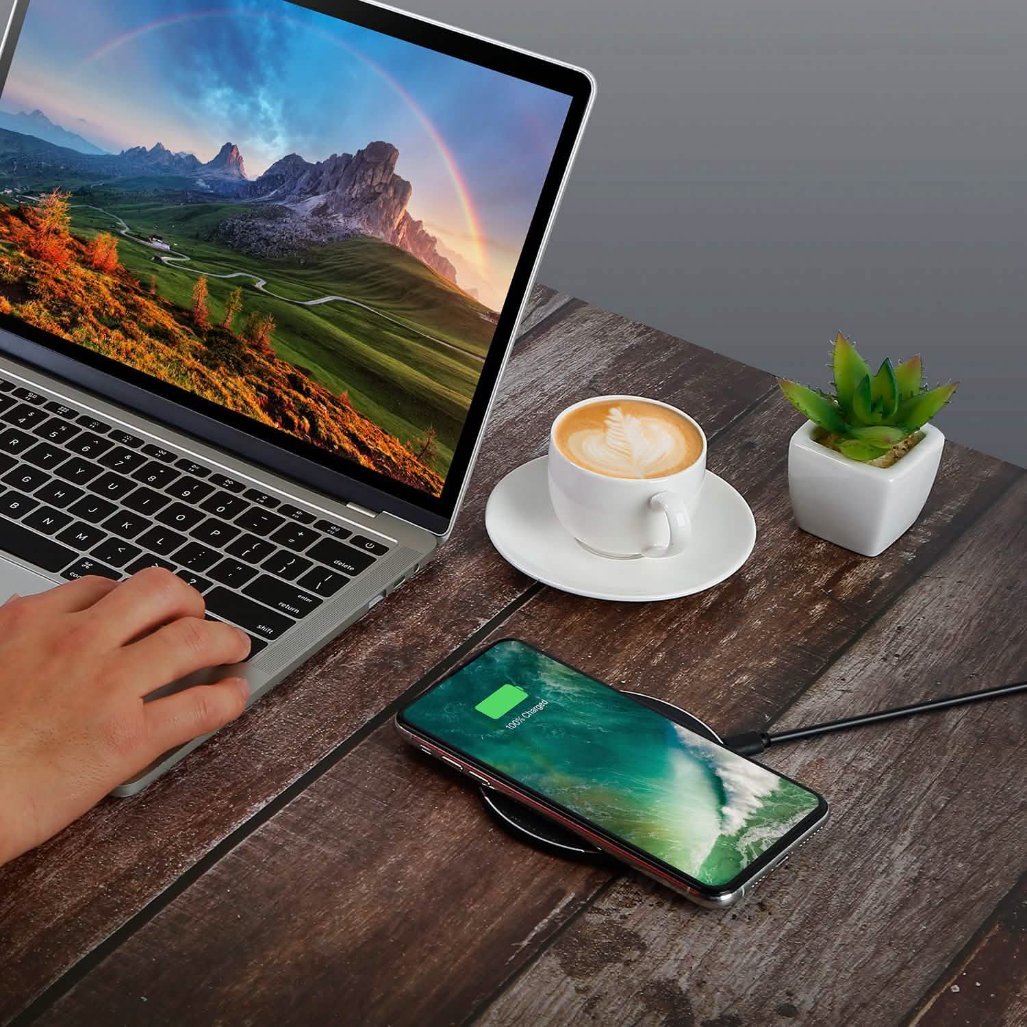 10W Qi Wireless Charger Mobile Accessories - Tophatter Daily Deals