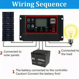10W Solar Panel 18V Solar Cell 60A&100A Controller Solar Panels Batteries & Power Accessories - Tophatter Daily Deals