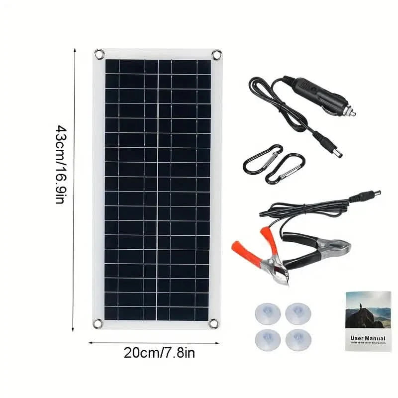 10W Solar Panel 18V Solar Cell 60A&100A Controller Solar Panels Batteries & Power Accessories - Tophatter Daily Deals