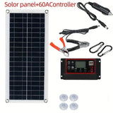 10W Solar Panel 18V Solar Cell 60A&100A Controller Solar Panels Solar Panel Plus 60A Controller Batteries & Power Accessories - Tophatter Daily Deals