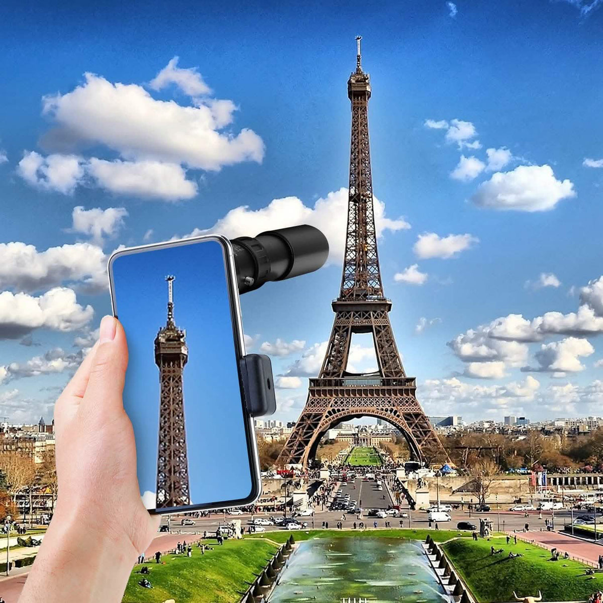 10X-300X Zoom Monocular Telescope High Definition Phone Telephoto Lens Mobile Accessories - Tophatter Daily Deals