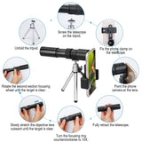 10X-300X Zoom Monocular Telescope High Definition Phone Telephoto Lens Mobile Accessories - Tophatter Daily Deals