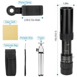10X-300X Zoom Monocular Telescope High Definition Phone Telephoto Lens Mobile Accessories - Tophatter Daily Deals