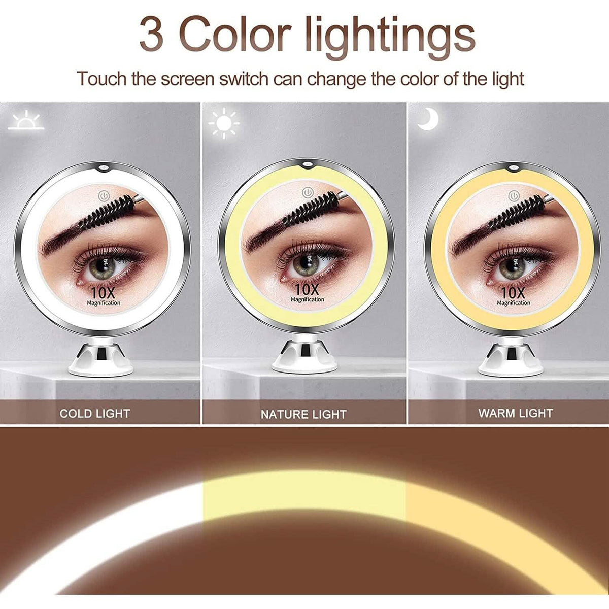 10X Magnifying Makeup Mirror with Lights Beauty & Personal Care - Tophatter Daily Deals