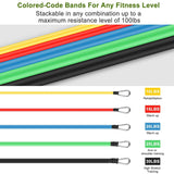 11-Piece Set: Resistance Bands Set Fitness Fitness & Exercise - Tophatter Daily Deals