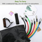 11-Piece Set: Resistance Bands Set Fitness Fitness & Exercise - Tophatter Daily Deals