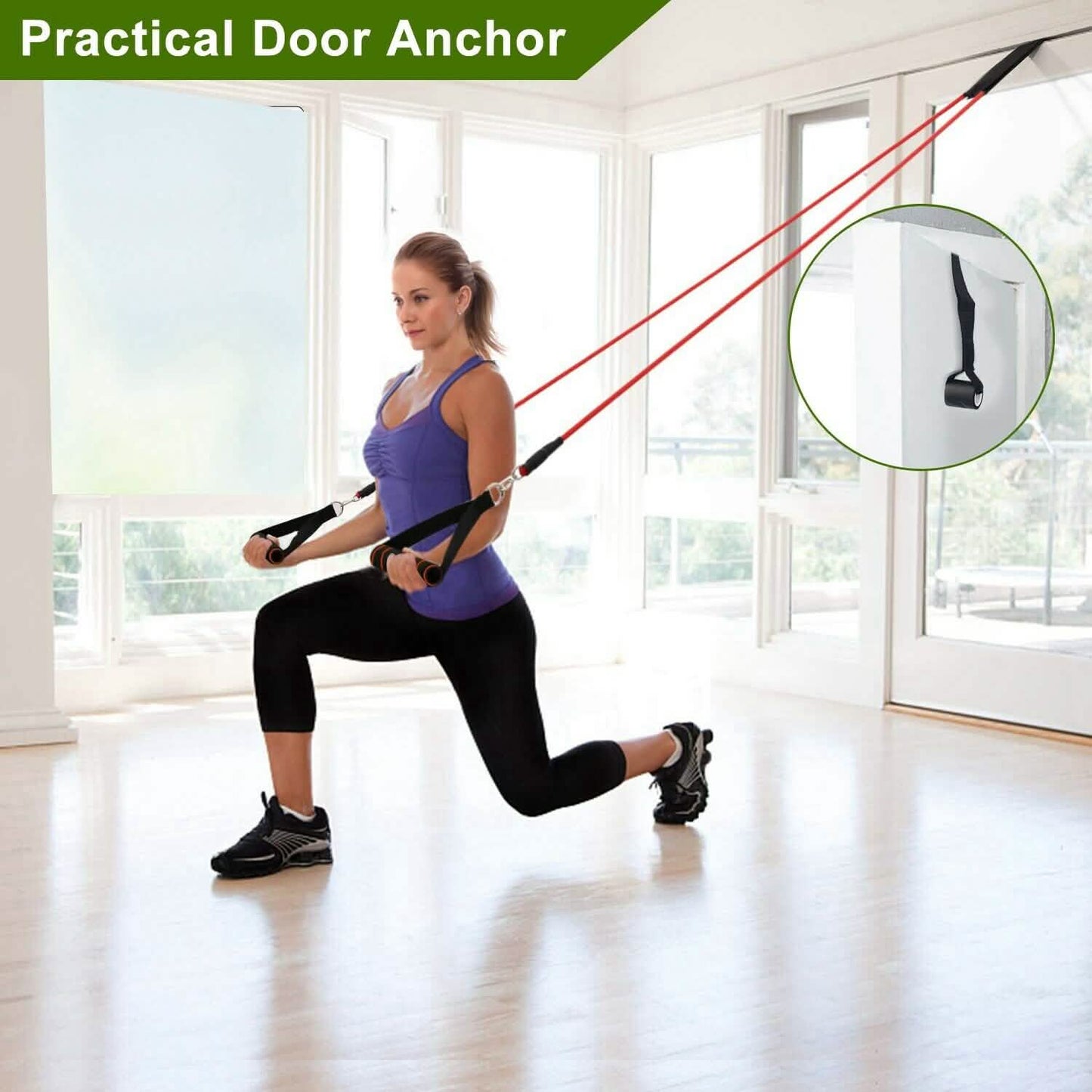 11-Piece Set: Resistance Bands Set Fitness Fitness & Exercise - Tophatter Daily Deals